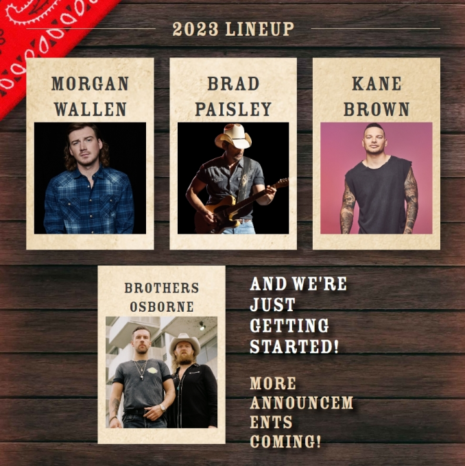 We Fest: Morgan Wallen, Brad Paisley, Kane Brown & Brothers Osborne - 3 Day Pass at Brad Paisley Concert Tickets